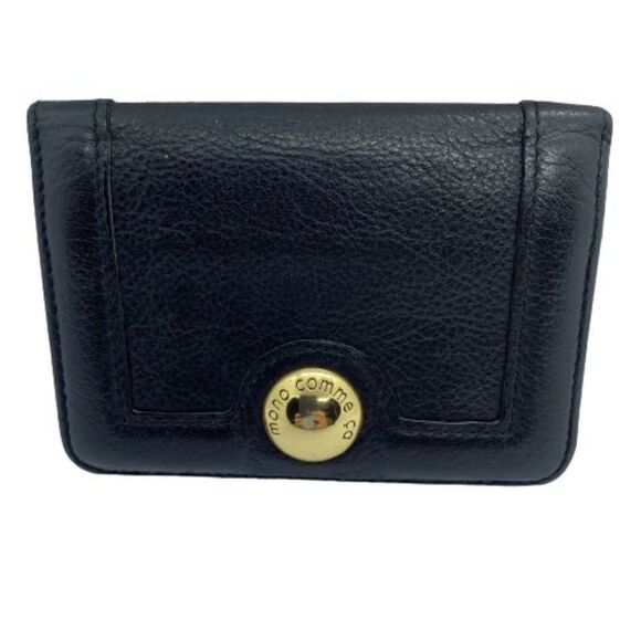 Authentic Mono Comme Ca Luxury Brand Black Leather Card Case - Picture 1 of 7
